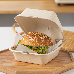 汉堡包装盒网红米汉堡小汉堡包蛋糕面包三明治外卖打包盒子家商用