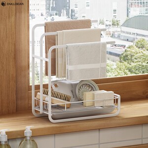 厨房抹布架子专用的麻布架沥水壁挂水槽洗碗布收纳神器用品家用架
