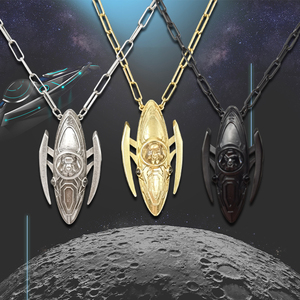 星际熊太空飞船系列毛衣链嘻哈潮男女情侣新款项链饰品