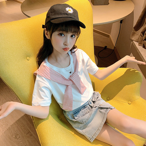 4女童网红套装裙6夏装7洋气8儿童短袖t小孩子衣服9女孩两件套12岁