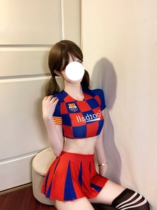 阿根廷球衣世界杯足球宝贝制服啦啦队衣服女cosplay纯欲性感套装