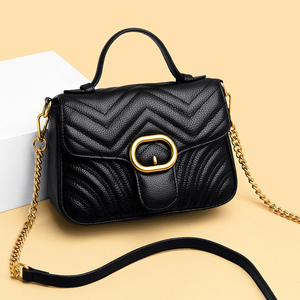 真皮小包包2020新款斜挎包女夏季潮时尚小香风手提女士百搭链条包