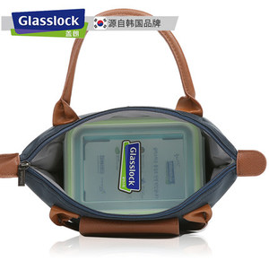 Glasslock防水保温袋包手提饭盒包便当包男女手拎包手提包便携包