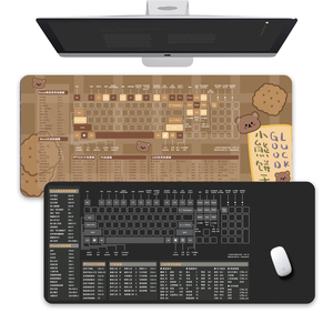 创意快捷键超大鼠标垫卡通办公防滑笔记本电脑键盘垫学习桌垫男女