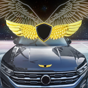 大众车标个性车贴探岳速腾宝来迈腾途观改装天使之翼创意汽车装饰