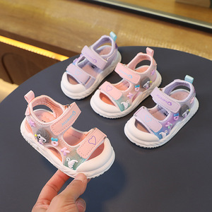 笨笨熊旗舰店宝宝凉鞋夏季包头防滑小童0-1-2岁女童鞋婴儿学步鞋