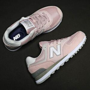 官方旗舰店正品官网女鞋春季豪新百伦斯凯nb574樱花粉休闲运动鞋