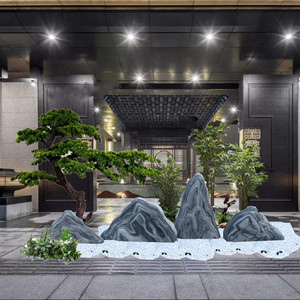 天然雪浪石景观石室内庭院摆件别墅公司酒店室外装饰景观石雕石头