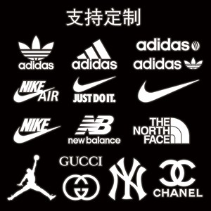 000人付款淘宝潮牌热转印运动品牌反光烫画标补丁烫贴商标logo印花