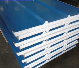 彩钢瓦夹心泡沫隔热彩钢瓦屋顶铁皮防水瓦片屋顶建筑用夹心彩钢板