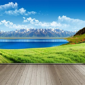 5d电视背景墙壁纸画3d立体山水大自然风景8d沙发现代简约海景墙布