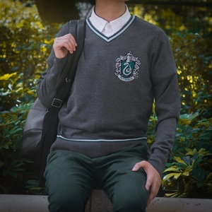 cinereplicas哈利波特毛衣正版周边斯莱特林校服学院服v领cos制服