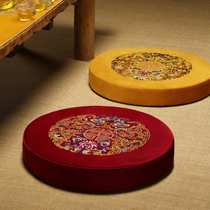蒲团坐垫圆形地上打坐垫禅修垫拜垫跪垫家用拜佛垫可拆洗佛教用品