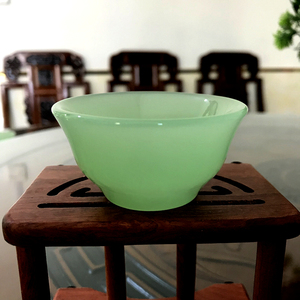 琉璃玉浅绿色小酒碗酒杯中式古风茶具小茶碗家用酒具小酒盅烈酒杯