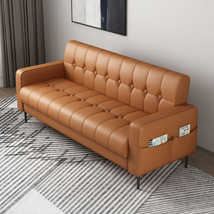 轻奢皮艺可折叠两用多功能沙发小户型三人位皮质现代1.8米沙发床