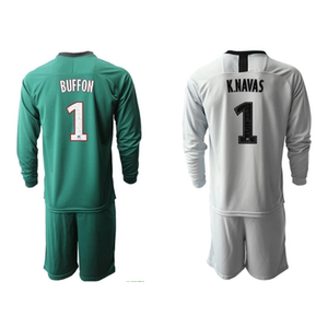 19-20巴黎圣日耳曼足球服1号纳瓦斯门将服守门员长袖球衣套装印号