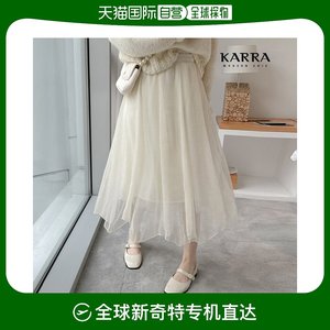 韩国直邮KARRA 半身裙 [KARRA] 发亮的雪纺喇叭式裙子_KB3SSK020C