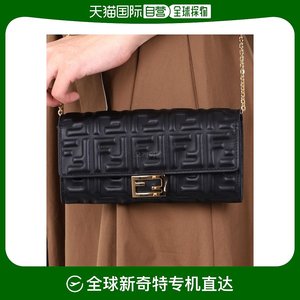 韩国直邮fendi 女士长方形皮革长款钱包带链条8M0365 AAJD