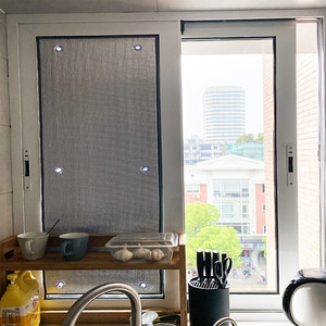 阳光房遮阳顶帘厨房阳台防晒隔热膜玻璃窗户遮光板窗帘包边款-(产