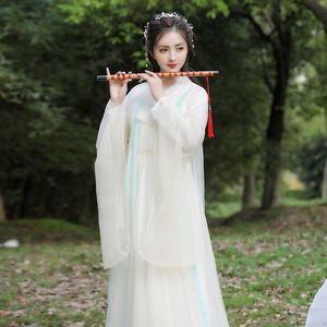 古装女汉服女襦裙仙女白色清新淡雅超仙气古风广袖流仙裙原创正品
