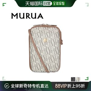 日本直邮MURUA 包 纤薄手拿包智能手机肩脑女式黑色米色 MR-B1155