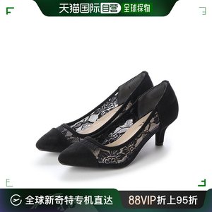 自营｜Vivian女士高跟鞋黑色蕾丝简约百搭时尚休闲女鞋鞋底