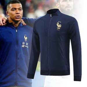 法国队足球训练服秋冬长袖套装男定制队服姆巴佩球衣保暖出场服