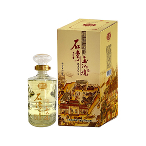 石湾玉冰烧33度六埕藏酒广东米酒微黄纯粮食白酒500ml/瓶礼盒装