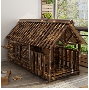 狗棚室外防雨狗猫屋户外大号小木屋狗笼子房子稳固阳台大型的