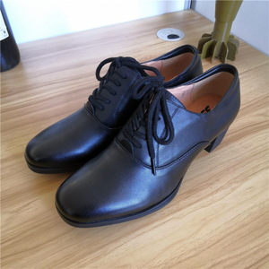 际华3515强人女式工作真皮鞋正品职业高跟单尖头用解放鞋