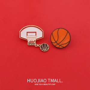 科比篮球胸针徽章卡通个性ins潮男女球迷学生情侣笔袋书包装饰品