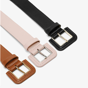 小ck皮带女复古通用百搭商务休闲方扣女士腰带细配裙子装饰牛仔裤