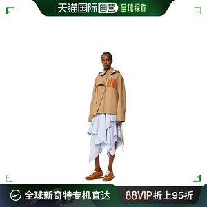 自营｜Loewe罗意威女士外套焦糖色棉质连帽S540Y02X10-3550大衣