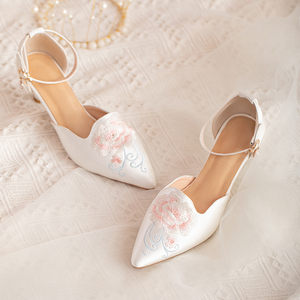 古风绣花鞋女高跟夏凉鞋