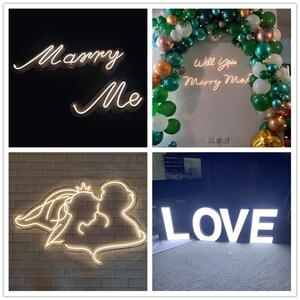 门头招牌发光logo头像求婚字母灯生日快乐led灯牌网红霓虹灯定制