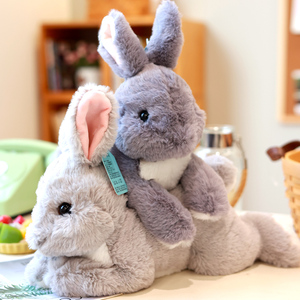 可爱仿真趴兔子公仔兔兔毛绒玩具小白兔玩偶娃娃女生床上睡觉抱枕