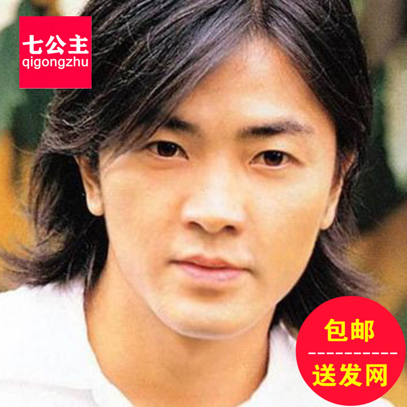 男士三七分假发蓬松