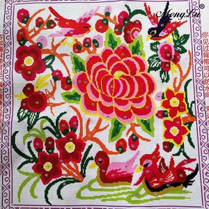 十字绣背带心印花