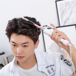 009人付款淘宝防烫短发卷发棒内扣神器懒人电卷梳打理蓬松男士烫发器