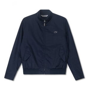 lacoste法国鳄鱼男士简约纯色立领棉质长袖夹克外套bh3