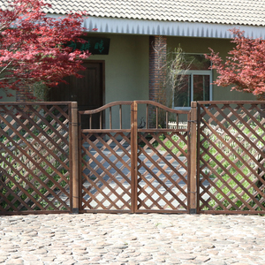防腐实木篱笆栅栏门花园木门庭院门院子户外围栏护栏小门网格门
