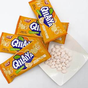 琪莱雅气泡糖压片糖怀旧糖果 可乐香橙汽水味休闲食品30袋一盒