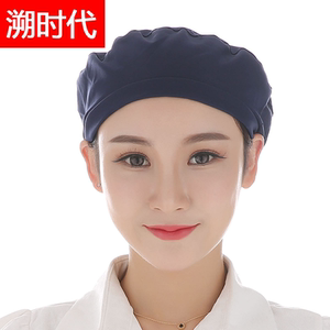 纺织女工帽车间工作帽白色卫生帽子防尘帽透气男女纺织帽