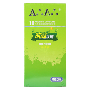 包邮】帮德007 天然胶乳橡胶避孕套时尚纤薄套 玫瑰味 10只/盒