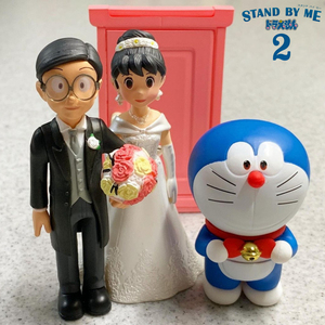 日本购回正版哆啦a梦机器猫野比大雄静香结婚礼手办收藏摆件玩具