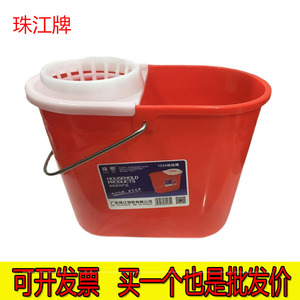 珠江加厚塑料地拖桶家用拖地红色水桶简易老款拖把桶手压老式普通