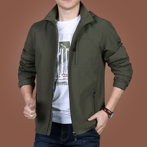 哥弟正品春秋季薄款外套冲锋衣休闲加绒夹克上衣青中老年男装大码