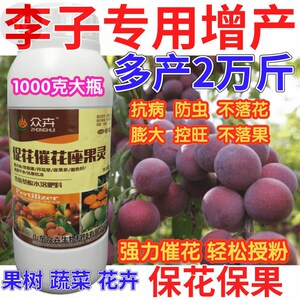 李子保花保果坐果灵防落素果树农药膨大防裂果蔬菜通用增产叶面肥
