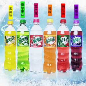 百事美年达西瓜葡萄苹果荔枝香蕉柚子橙味600ml汽水江浙沪皖包邮