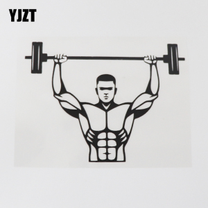 yjzt 个性举重肌肉健身性格人物汽车贴纸 趣味创意车贴 hy4174